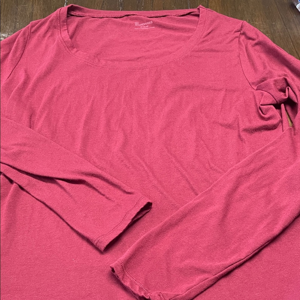No Boundaries Raspberry Tee - Picture 2 of 4